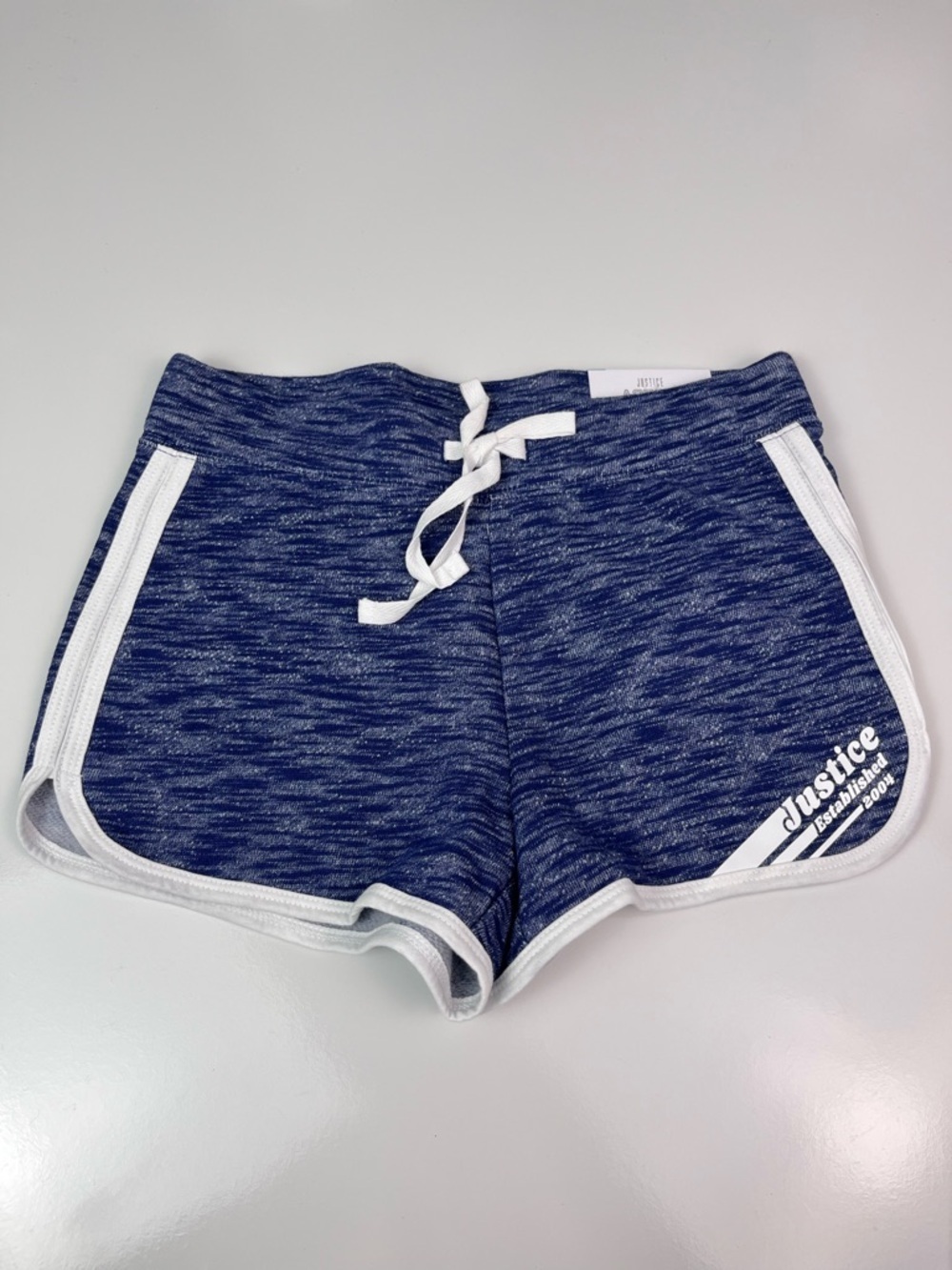 Girls Children’s Kids Justice Blue Heathered Dolphin Shorts Sz 10 NWT
